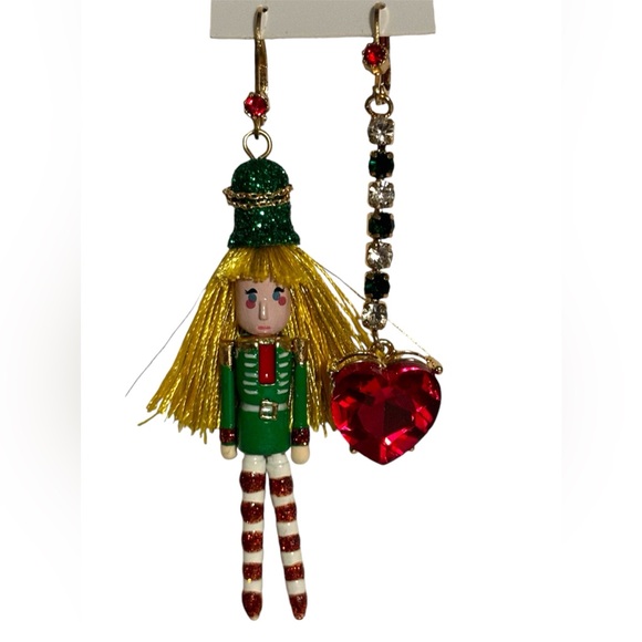 NWT•Betsey Johnson Nutcracker Christmas Drop earrings - Picture 2 of 9